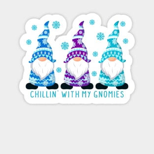 Winter Gnomes - Chilling With My Gnomies Sticker